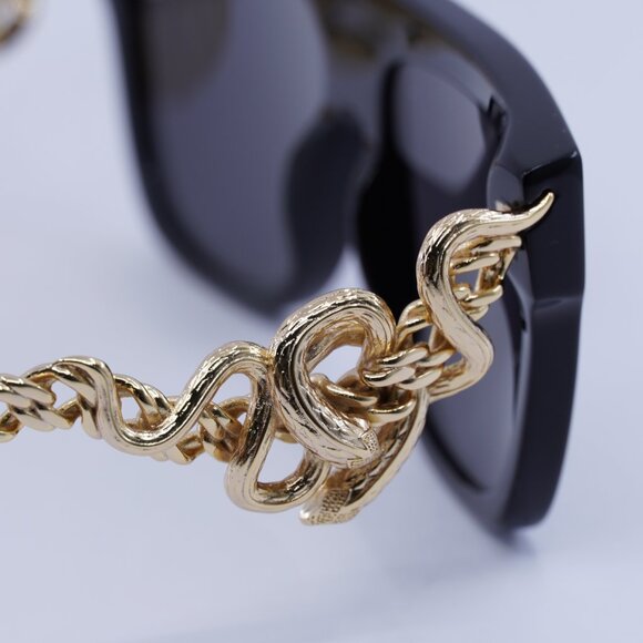 🕶️ New Roberto Cavalli SRC014M 0700 Sunglasses - Shiny Black/Gold Frame - Picture 8 of 11